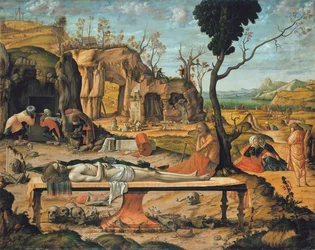 Preparación del sepulcro de Cristo